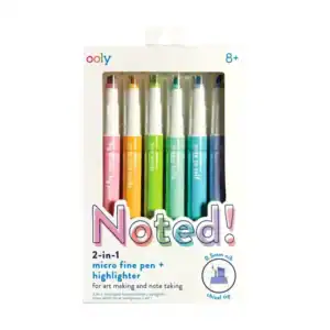 Colorful 2-in-1 pens for art and note-taking.