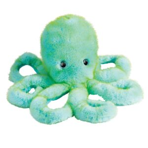 Soft green plush octopus toy with eight arms.