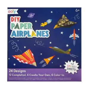 DIY paper airplanes kit with 24 designs.
