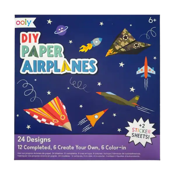 DIY paper airplanes kit with 24 designs.