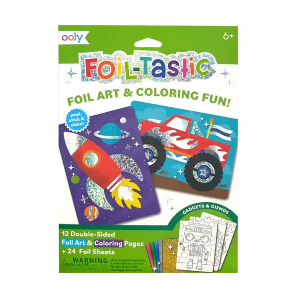Foil art and coloring kit for kids.