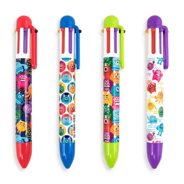 Colorful pens with fun monster designs