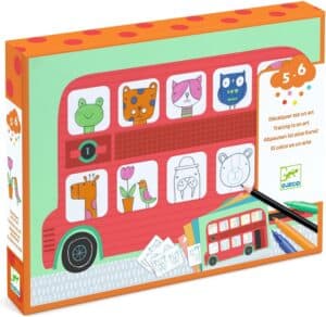 Djeco tracing kit for kids with animal designs.