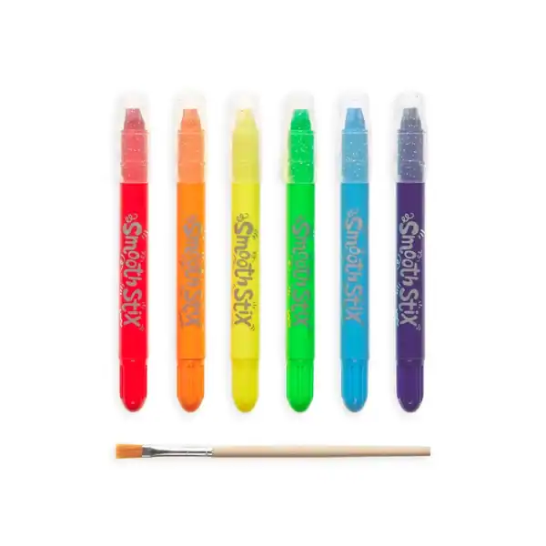 Colorful smooth markers with a brush included.