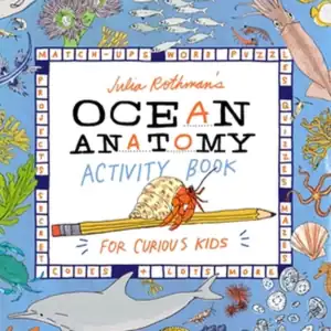 Ocean-themed activity book cover for kids.