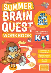 Summer Brain Quest workbook cover for grades K-1.