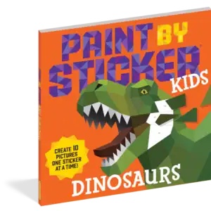 Paint by Sticker Kids book with dinosaur cover.