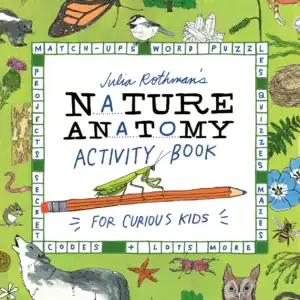Nature activity book for curious kids, animals illustrated.