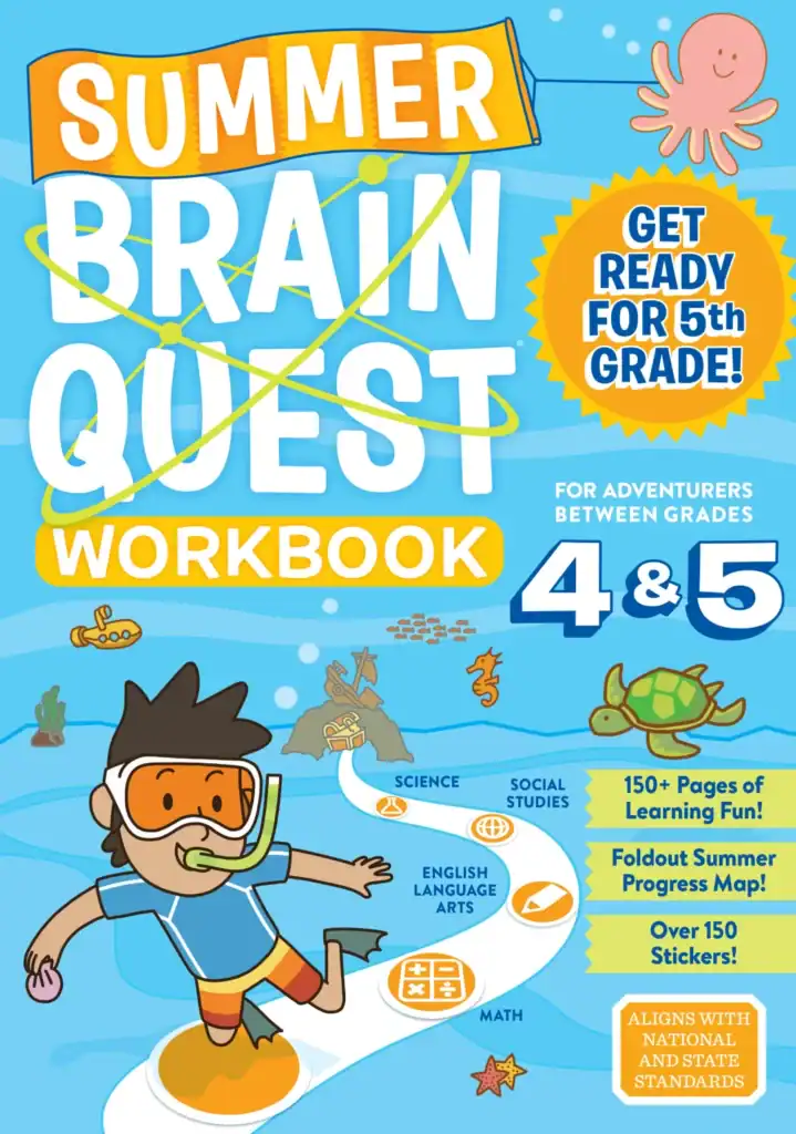 Summer learning workbook for grades 4 and 5.