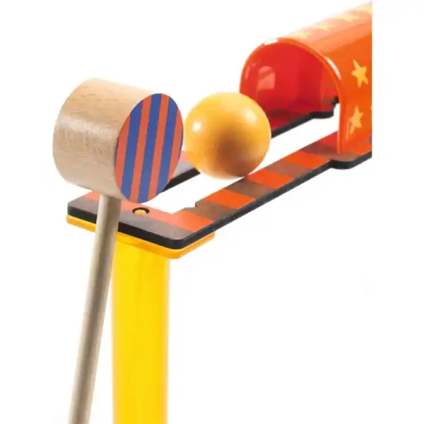 Wooden marble hammer toy for children