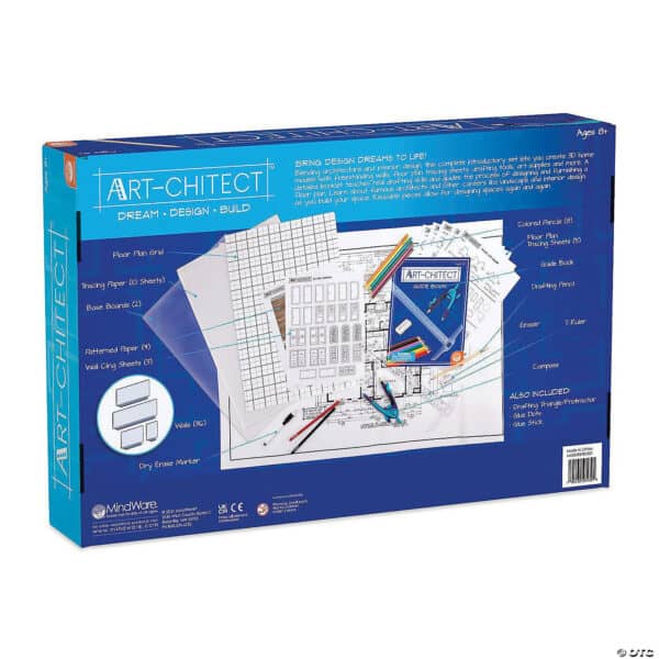 Art-Chitect drawing set packaging with design tools.