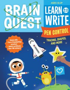 Brain Quest learn to write pen control book cover.