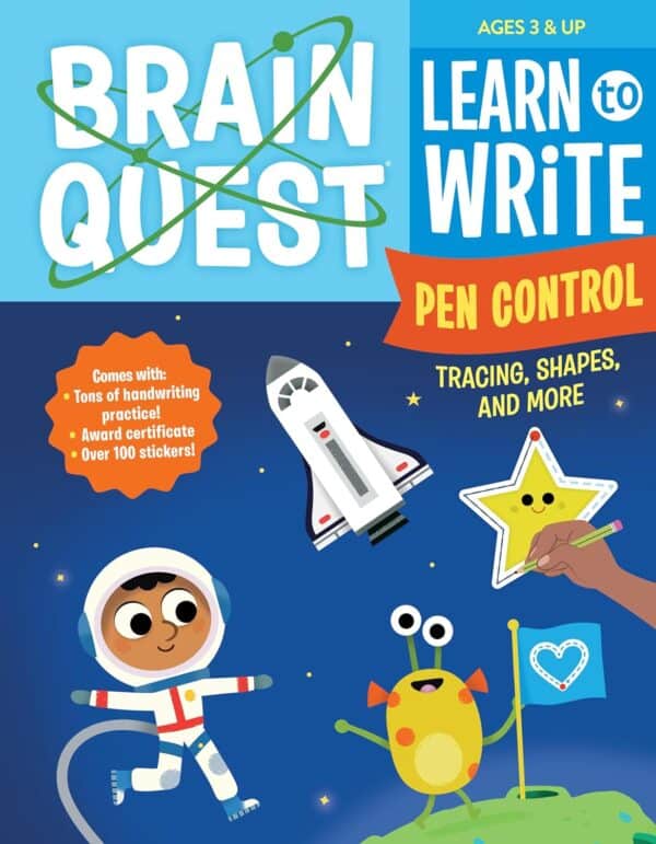 Brain Quest learn to write pen control book cover.