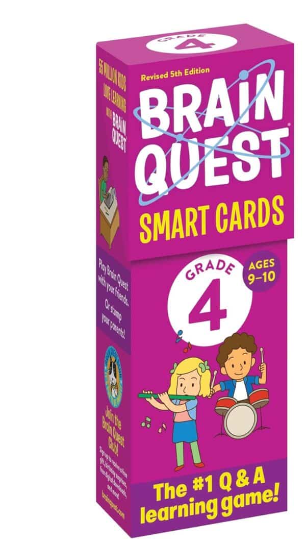 Brain Quest Grade 4 smart cards for ages 9-10.