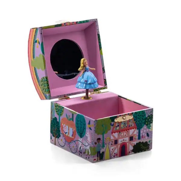 Decorative music box with ballerina figure.