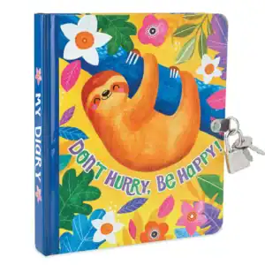 Happy Sloth Lock & Key Diary