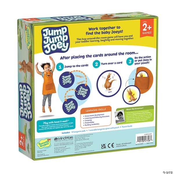 Jump Jump Joey children's game box back view.