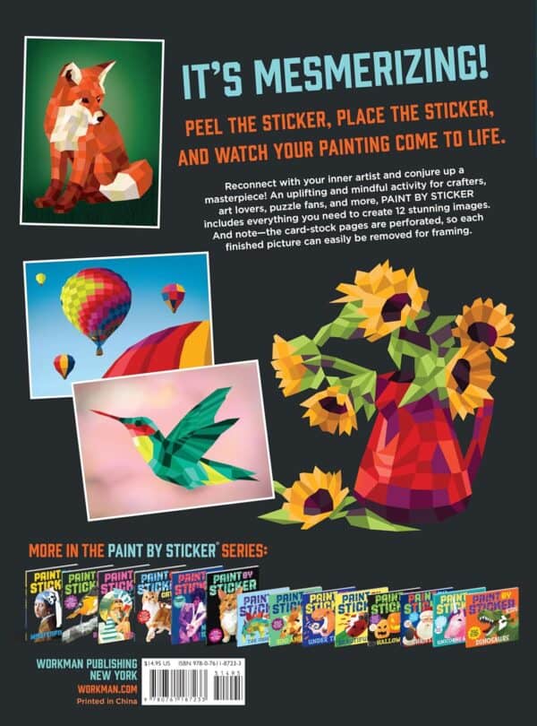 Paint by Sticker book cover with colorful illustrations.