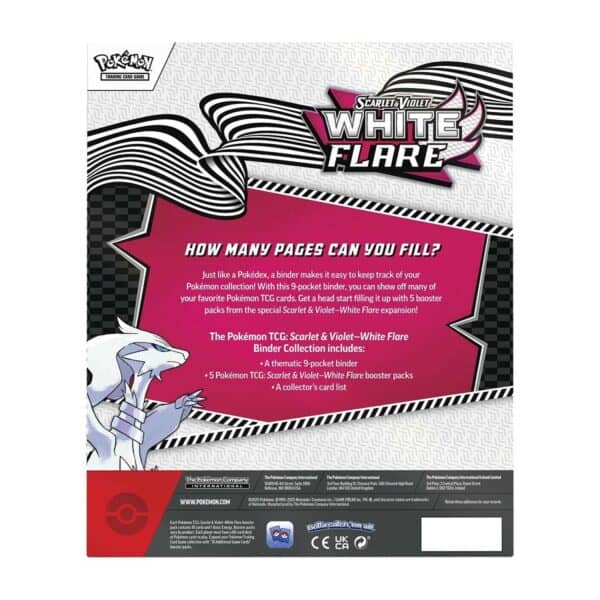 Pokémon TCG Scarlet & Violet White Flare binder.