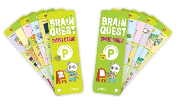 Brain Quest Smart Cards for Pre-Kindergarten, ages 4-5.