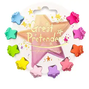 Colorful star hair clips for children.