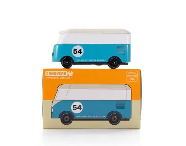 Toy van with box, number 54.