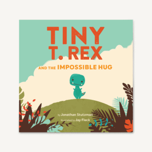 Tiny T. Rex book cover with dinosaur illustration.