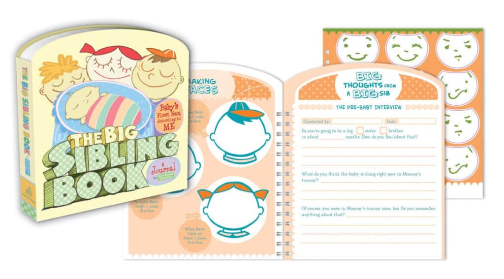 The Big Sibling Book with baby journal pages.