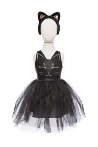 Child's black cat dress with ear headband