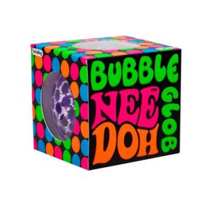 Colorful bubble Nee Doh stress ball packaging