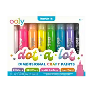 Colorful dot paint set package for crafts.