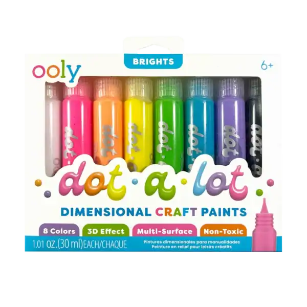 Colorful dot paint set package for crafts.