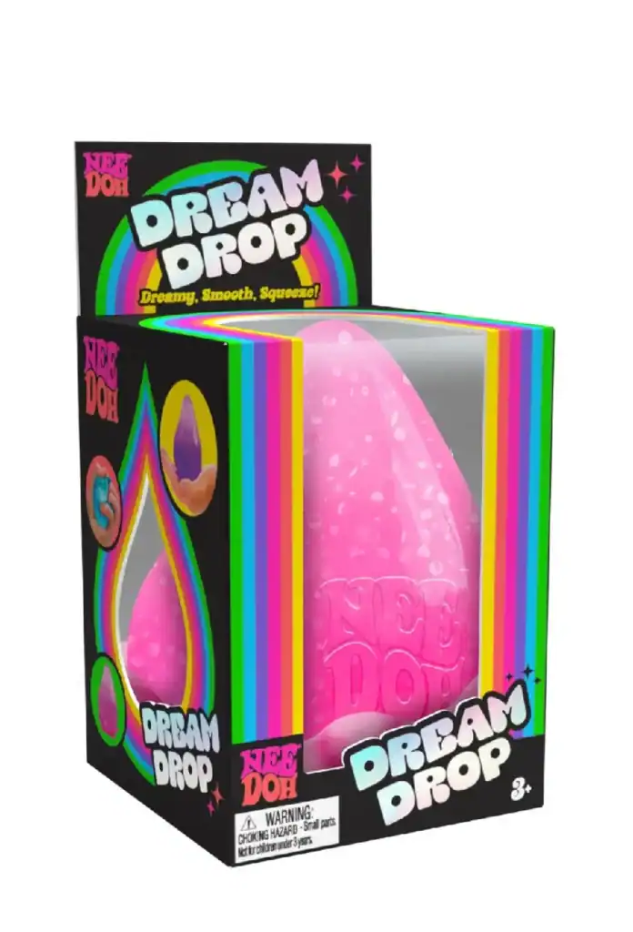 Nee Doh Dream Drop pink stress toy packaging