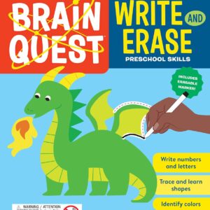 Brain Quest preschool skills book cover with dragon.