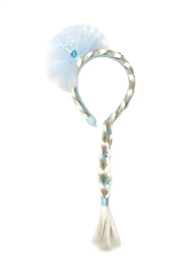 Blue and silver snowflake hair accessory