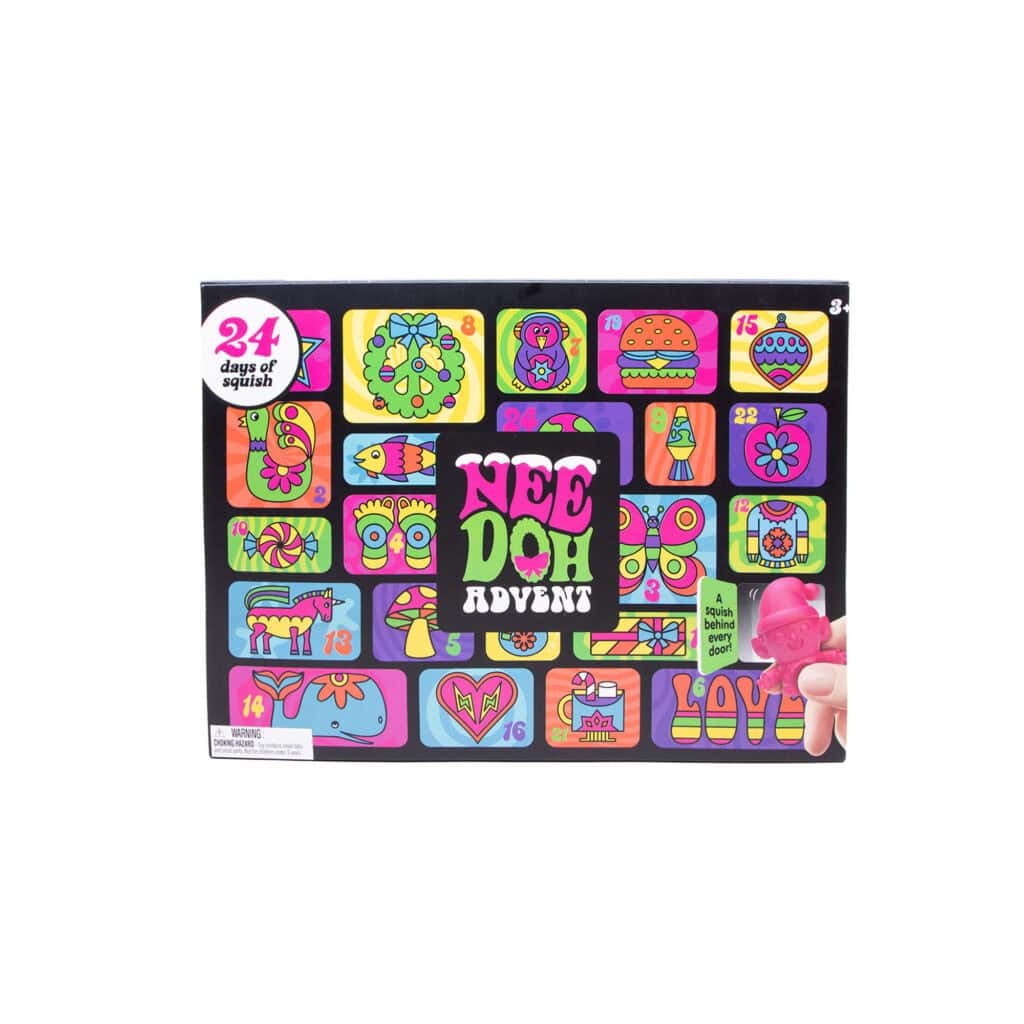 Nee Doh Advent Calendar, colorful design, 24 squishy surprises.