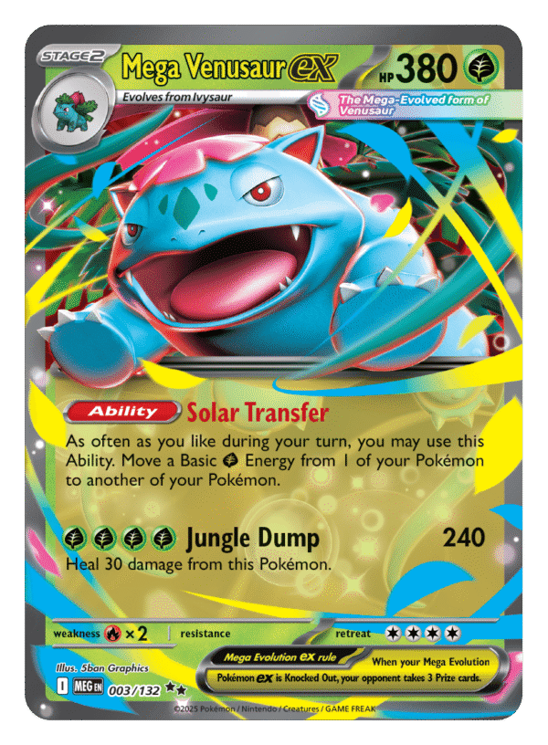 Mega Venusaur EX Pokémon card image.