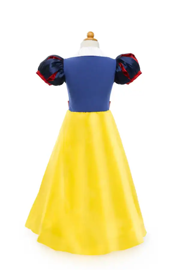 Back view of a colorful princess dress
