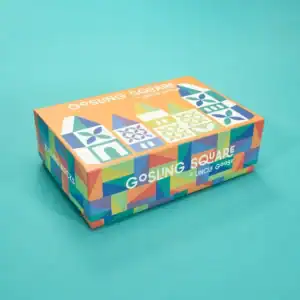 Colorful Gosling Square building blocks box.