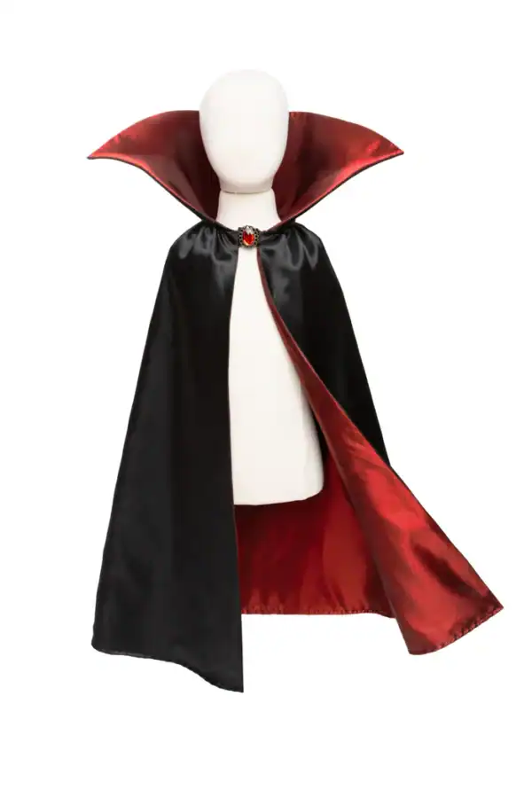Black and red vampire cape with high collar