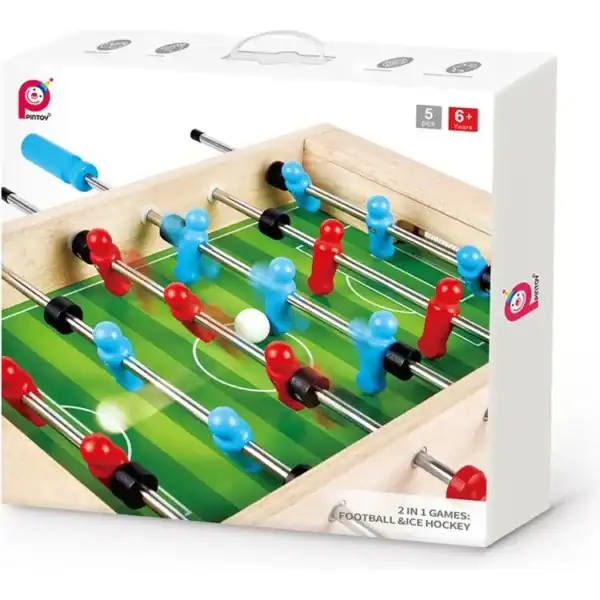 2-in-1 foosball ice hockey game set