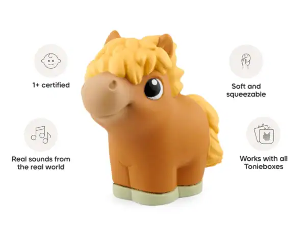 Toy horse with sound, suitable for toddlers.