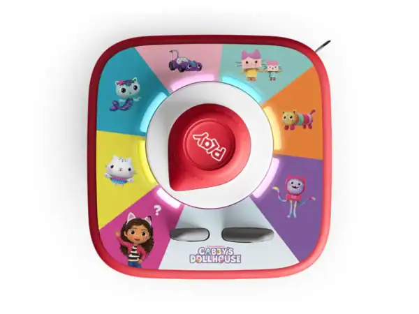 Colorful Gabby's Dollhouse music player for kids.