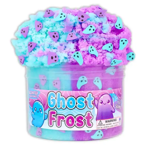 Colorful ghost-themed slime with fruit punch scent.