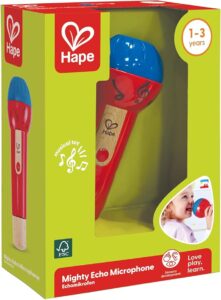 Hape Mighty Echo Microphone for toddlers, musical toy.