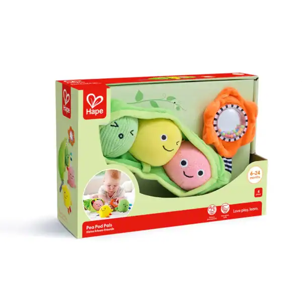 Hape Pea Pod Pals toy set for infants.