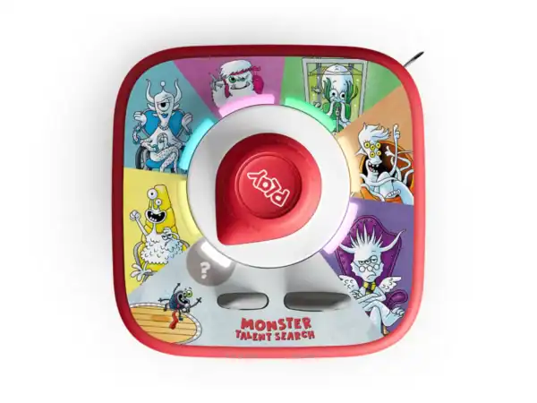 Monster-themed toy with colorful characters.