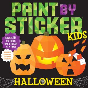 Halloween sticker book with jack-o'-lanterns for kids.