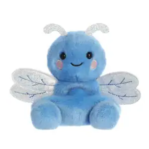 Blue plush bug toy with sparkly wings.