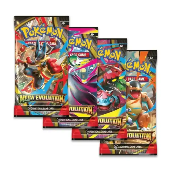 Pokémon Mega Evolution card packs display